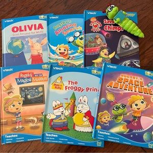 VTech Bugsby Vreader. Gently loved condition. Includes 6 books.